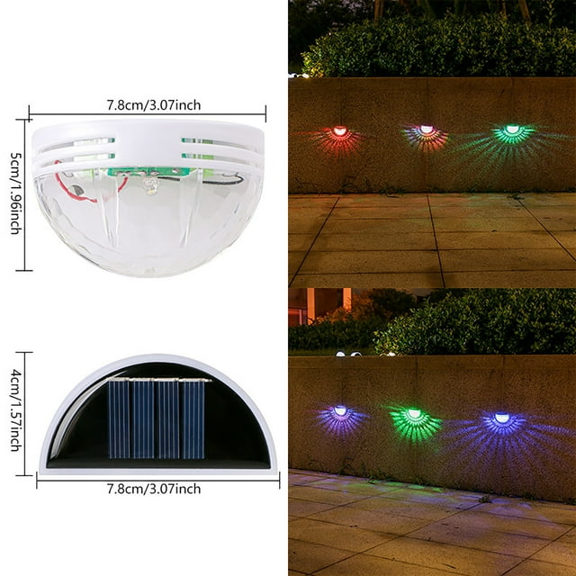 JGF877 Solar Wall Lamp IP65 Outdoor Patio Garden Balcony Lights 2PCS