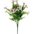 thumbnail image 2 of HESHENG Artificial Violets Flowers 6 Bundles Silk Flowers Greenery Shrubs Grass Bushes Fake Artificial Plants for Home Decor Indoor Outside House Garden Office Wedding Decor White, 2 of 5
