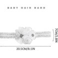 thumbnail image 4 of Baby Girl Headband White Flower Headband Cute Elastic Baby Tiara Crystal Toddler Hair Accessories For Little Baby Girls, 4 of 5