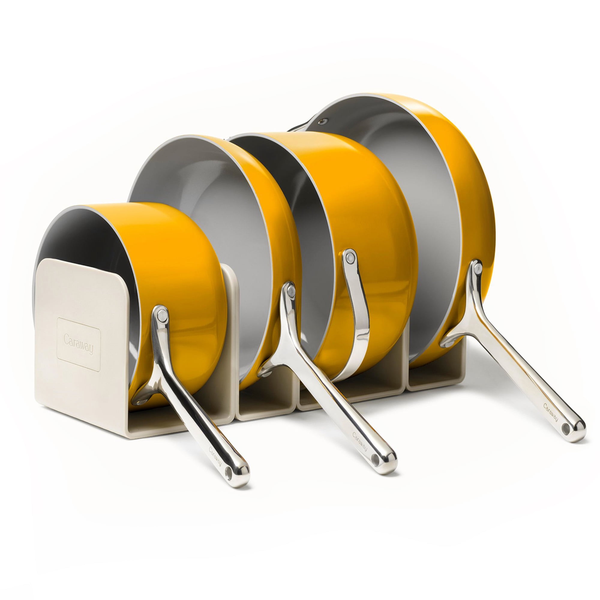 Caraway Ceramic Non-Stick Pots & Pans Cookware Set, 12- Piece, Marigold
