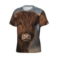 thumbnail image 5 of Vsdgher Yak Print Men's Dry Fit Mesh Athletic Shirts Moisture Wicking Tennis T-Shirt Tops, 5 of 9