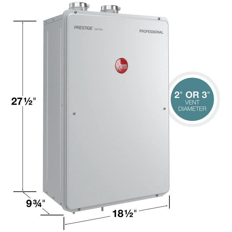 Rheem Rtgh-84Dvln-2 Prestige 8.4 GPM 157000 BTU 120 Volt Natural Gas Whole  House Tankless - Walmart.com