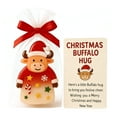 thumbnail image 2 of Dserfhy Christmas Pocket Hug Gift Mini Buffalo Pocket Hug Token with Heartwarming Cards Emotional Support Gifts for Friends Family, 2 of 8