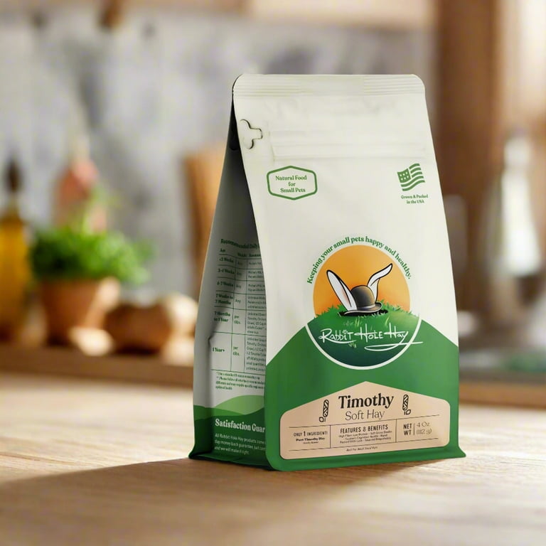 Rabbit Hole Hay, Ultra Premium Soft Timothy Hay for Rabbits