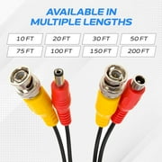 كابل طاقة فيديو BNC جاهز بطول 10 أقدام من Cables Direct Online – سلك تمديد أسود للتوصيل والتشغيل لكاميرات CCTV وأجهزة تسجيل الفيديو الرقمية وأنظمة الأمان ومعدات المراقبة