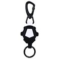 thumbnail image 1 of Easy-to-pull Buckle Rope Keychain Retractable Ring Anti Lost (Black White), 1 of 10