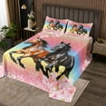 thumbnail image 2 of Erosebridal Rustic Horse Quilt Sets for Twin Size Bed, Cherry Blossoms Bed Set, 3D Animal Bedroom Set, Ultra Soft Room Decor, 2 Pieces, 2 of 5