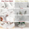 thumbnail image 5 of Sanmadrola Christmas Tree Skirt 30'' White Faux Fur Christmas Tree Decorations Xmas Tree Skirt Large White Christmas Decor for Christmas Home Decorations Party Holiday Decorations, 5 of 7