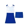 thumbnail image 4 of Yruioon Kids Girls Shiny Sequins Tennis Golf Sport Dress Outfits Athletic 2 Pcs A-Line Dress with Royal Blue 3T, 4 of 7