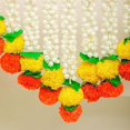 thumbnail image 5 of 5 Ft Marigold Jasmine Toran | Marigold Decorations for Pooja & Bandhanwar Diwali | Decorations for Door Mantle | Toran Door Hanging | Indian Thoranam Decorations (Pack of 1), 5 of 5