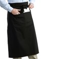 thumbnail image 2 of EeaseMX Delantal de cocina universal unisex para hombre y mujer, corto, de camarero, con dos bolsillos (negro), 2 of 6