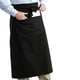 thumbnail image 2 of Delantal de cocina universal unisex para hombre y mujer, corto, de camarero, con dos bolsillos (negro), 2 of 5