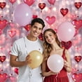 thumbnail image 5 of Valentines Day Backdrop, Pink Red Glitter Heart Valentines Photo Backdrops for Photography, Galentines Day Photography Backdrop Banner, Wedding Anniversary Party Girl Birthday Decor Supplies,7X5ft, 5 of 5