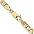 thumbnail image 4 of 14k Yellow Gold 30 Inch 4.5mm Concave Figaro Chain Necklace Pendant Charm, 4 of 9