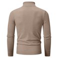 thumbnail image 3 of successthop Turtleneck Sweaters for Men Plus Size Long Sleeve Fall Winter Tops Ribbed Cuff Button Solid Clothes, 3 of 3