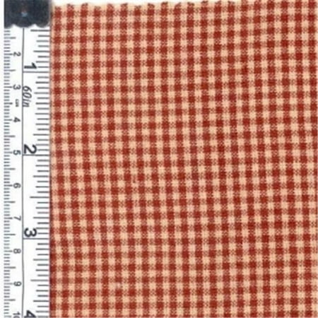 Textile Creations 140A Rustic Woven Fabric, Small Check Red, 15 yd.