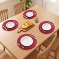 thumbnail image 3 of Unique Bargains Farmhouse Woven Placemats Set of 6 for Dining Table Decor Wine Red, 3 of 6