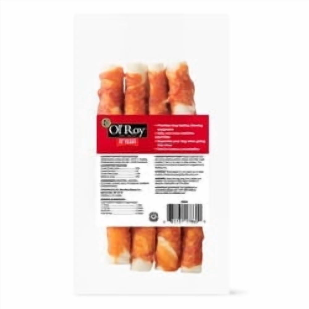 Ol' Roy Rawhide 2.5-inch Rolls with Chicken, Natural Beef hide & Real Chicken, 6.98 oz, 12 Count