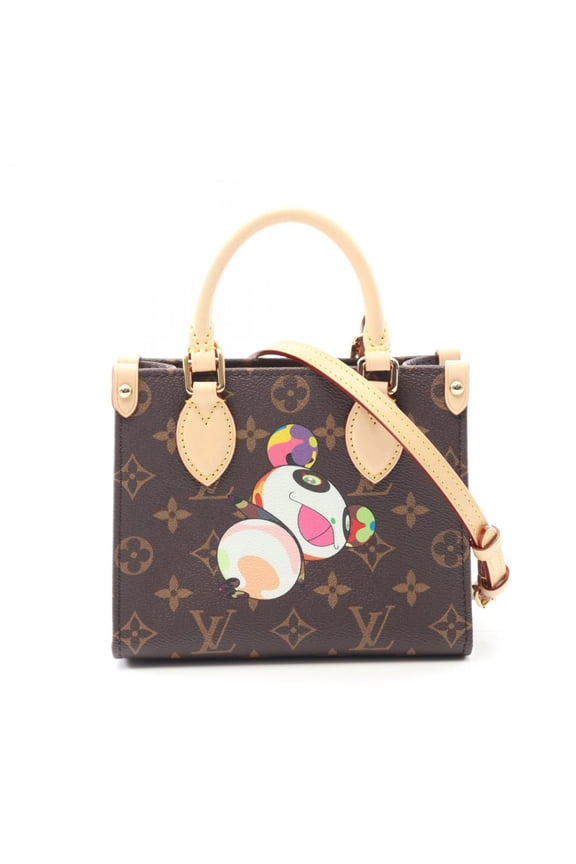 Pre-Owned Louis Vuitton x Takashi Murakami LV TM On the Go BB Handbag in Coated Canvas and...