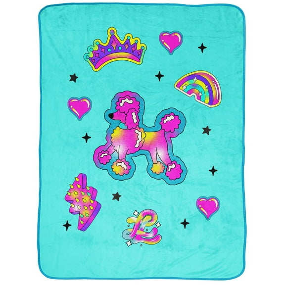 Lay Lay Toodles Pink Poodles Kids Throw, 46 x 60, Microfiber, Blue, Nickelodeon