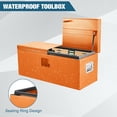 thumbnail image 4 of Boîte à Outils de Camion en Acier Robuste 24x15x15 Po - Couvercles à Double Ressort à Essence Verrouillables et Résistants aux Intempéries pour Remorque Pickup et VR Orange, 4 of 7