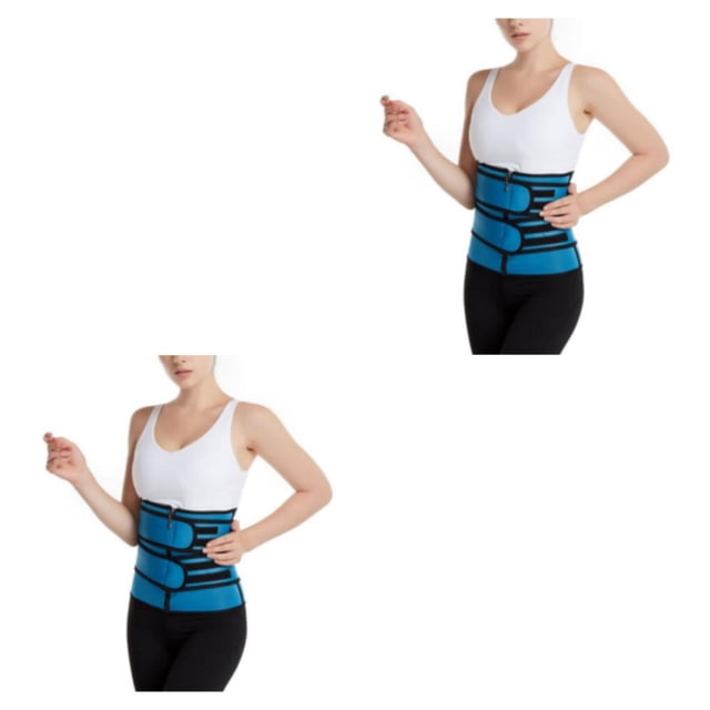Entrenador de cintura Seitruly Corsé de entrenamiento Neopreno Azul SG 2Conjunto