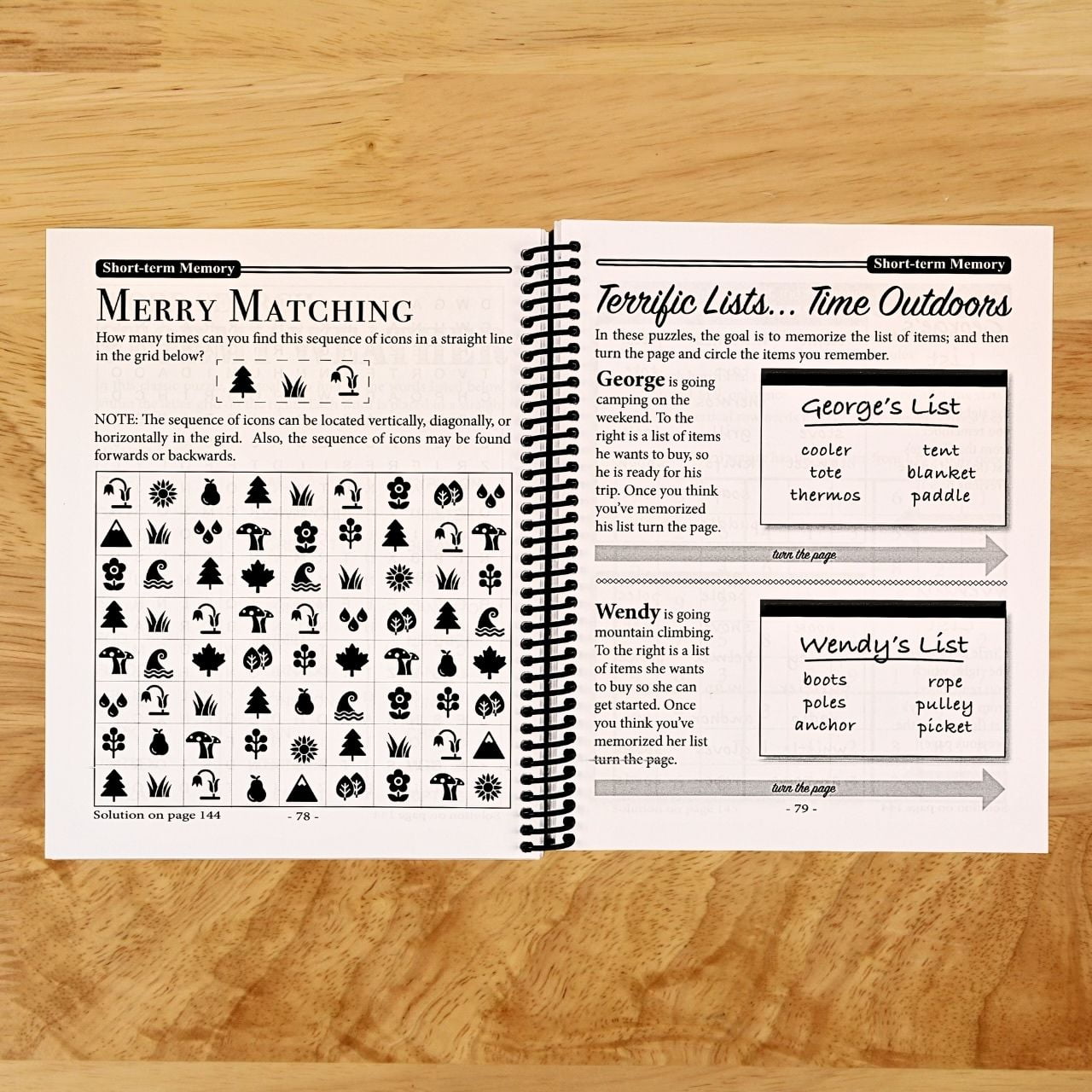 Easy and Relaxing Memory Activity Book for Adults (Spiral Bound)