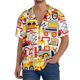 thumbnail image 1 of Balery Cars Camisa Casual de Manga Corta con Botones para Hombre, Texturizada, Estilo Cubano, para Playa, Verano-Small, 1 of 5