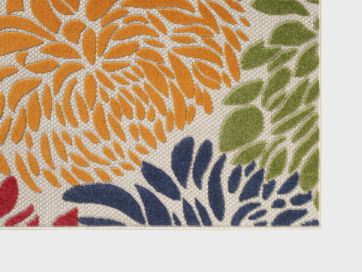 Loomaknoti Fontana Eshani 9' x 12' Floral Indoor/Outdoor Area Rug , Cream/Orange
