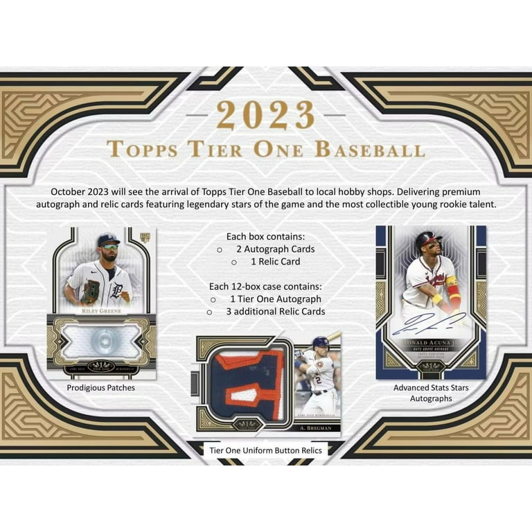 Topps 2023 MLB Tier One Baseball HOBBY Box Trading Card- 2