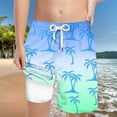 thumbnail image 2 of NOLDARES Boys Swim Trunks with Compression Liner Swim Shorts Toddler Swimsuit for Beach(Green,10-13 Years), 2 of 3