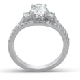 thumbnail image 2 of Pompeii 1 1/2 Ct Oval Shape Diamond Engagement Ring Wedding Set 14k White Gold (G,SI2-I1), 2 of 4