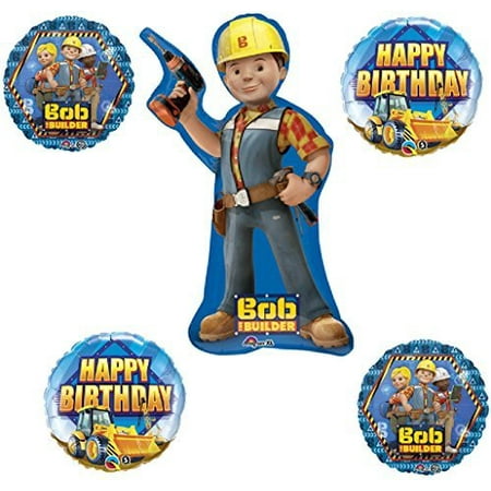 Bob Le Bricoleur Joyeux Anniversaire Construction 5 Pieces Ballon Bouquet Par Qualatex Walmart Canada