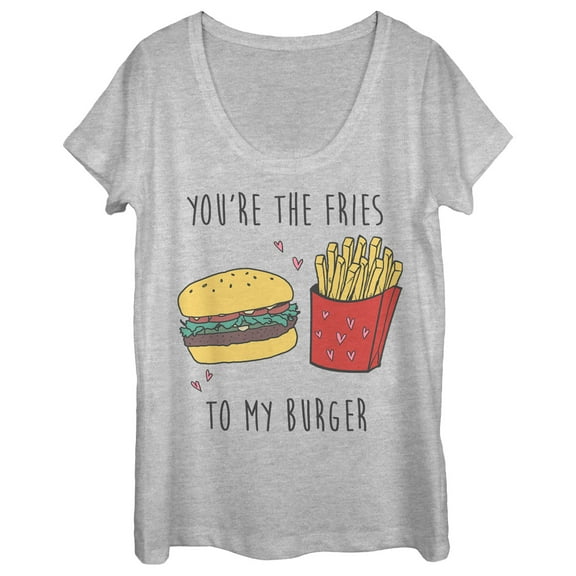 Women's CHIN UP Perfect Pair  Scoop Neck Athletic Heather Large