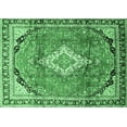 thumbnail image 1 of Ahgly Company Indoor Rectangle Medallion Emerald Green Traditional Area Rugs, 5' x 8', 1 of 4