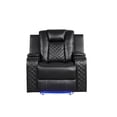 thumbnail image 5 of Benz LED & Power Recliner Chair Made With Faux Leather in Black, 5 of 11