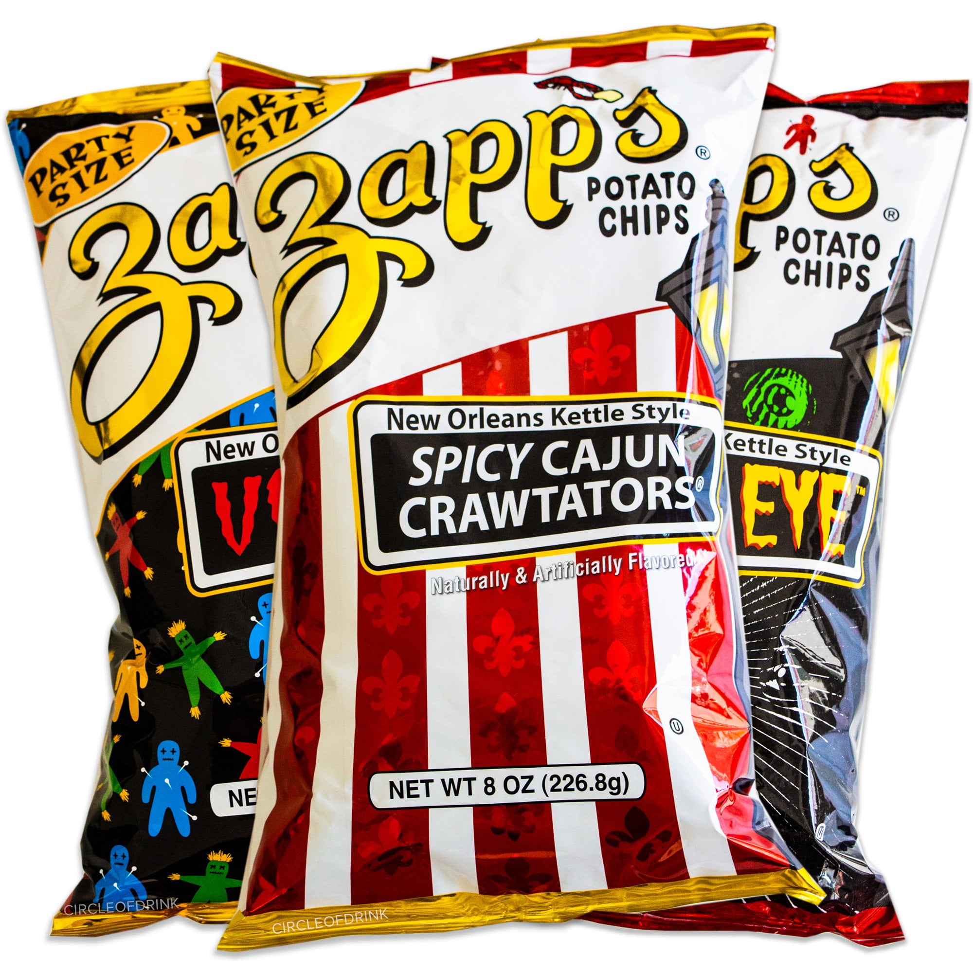 Zapp's New Orleans Kettle Style Potato Chips Variety 3Pack, Party Size
