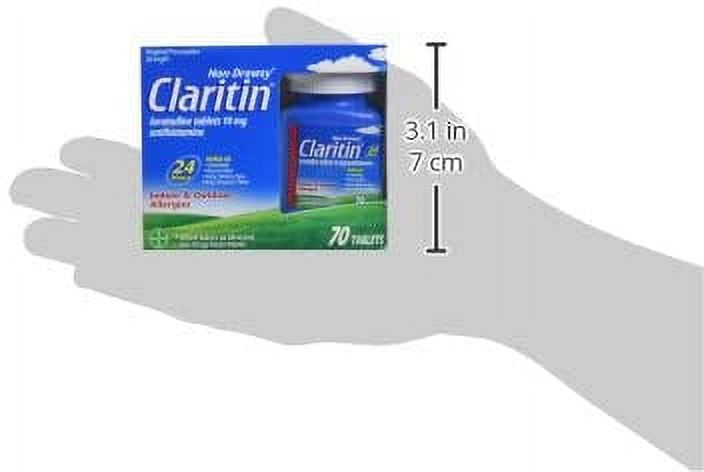 Claritin 24 Hour Non-Drowsy Allergy Medicine, Loratadine Antihistamine Tablets, 70 Ct - image 4 of 6