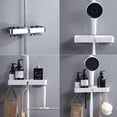 thumbnail image 3 of Tablette de Douche Grande Capacité Tablette de Douche : Sans Perçage, Rangement Double Face et 8 Crochets, 3 of 7