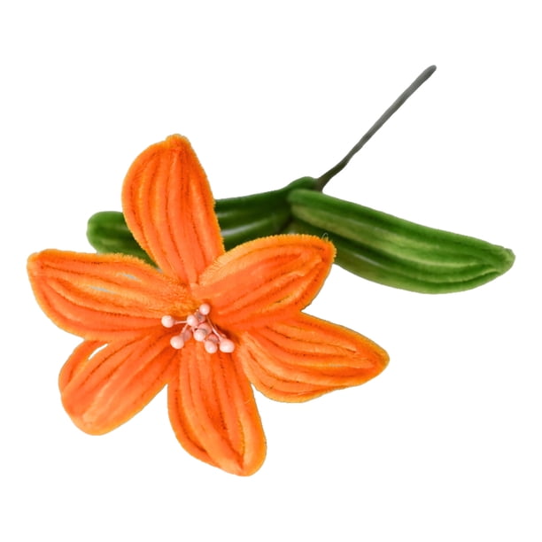 Flor de limpiapipas terminada, artesanía de flores de lirio artificiales hechas a mano, regalos para mujeres, mamás, abuelas, novias en cumpleaños, Día de la Madre
