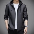 thumbnail image 3 of y chaqueta de primavera y otoño para hombre 2024 nueva moda suelta con capucha abrigo de cuero moda negocios casual para hombre, 3 of 5
