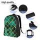 thumbnail image 5 of Balery Green Mosaic Glass Mochila - Mochila Estilosa y Duradera para Laptop de 15 Pulgadas con Tela Oxford Impermeable, 5 of 8
