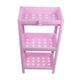 thumbnail image 4 of Estante de almacenamiento de plástico multicapa para aterrizaje de baño, estante de almacenamiento para baño (rosa), 4 of 8