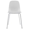 thumbnail image 3 of LSSBOUGHT Modern Plastic Dining Chairs Industrial Side Chairs with Metal Legs Set of 2 Set of 4 - White-4-Piece, 3 of 5