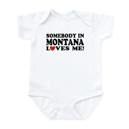 

CafePress - Somebody In Montana Loves Me Infant Bodysuit - Baby Light Bodysuit Size Newborn - 24 Months