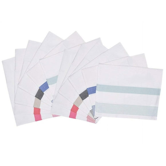 Toallas de cocina STORE INDYA 100% algodón natural blanco x12
