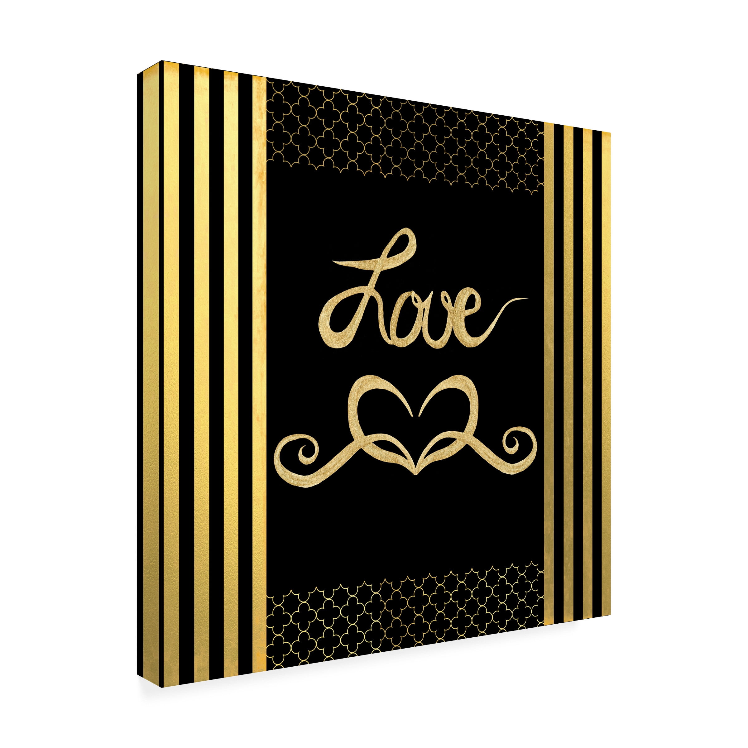 LightBoxJournal 'Black & Gold - Feathered Fashion Love' Canvas Art