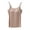 A-Khaki, variant on Women's Tank Top with Built In Bra Crew Neck Sleeveless Camisole Plus Size Padded Workout S