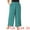 Lake Blue, variant on DARING DIVA Women's Plus Stripe Boho Wide Leg Paper Bag Pants 1X Navy Blue
