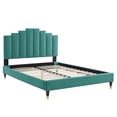 thumbnail image 3 of Modway Elise Full Performance Velvet Platform Bed in Teal, 3 of 10